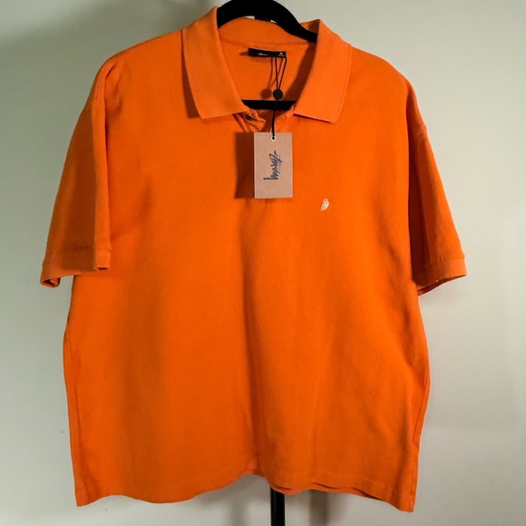 Stussy Classic Polo color Orange size Medium